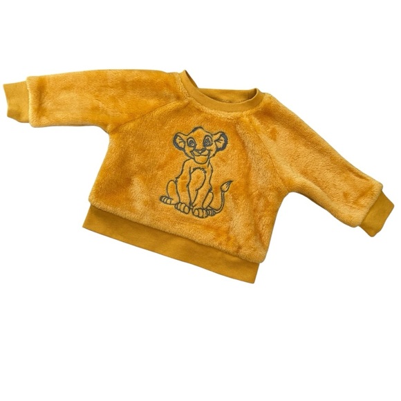 Disney Baby Golden Lion King Plush Fleece Sweatshirt Boy 3M - Picture 1 of 4